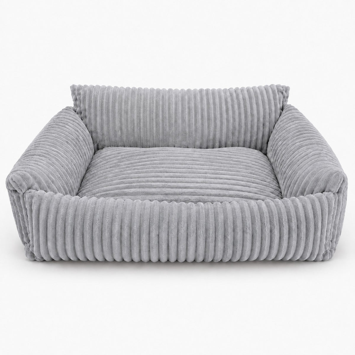 Lodie Corduroy Dog Sofa with Removable Cover – Beige, L