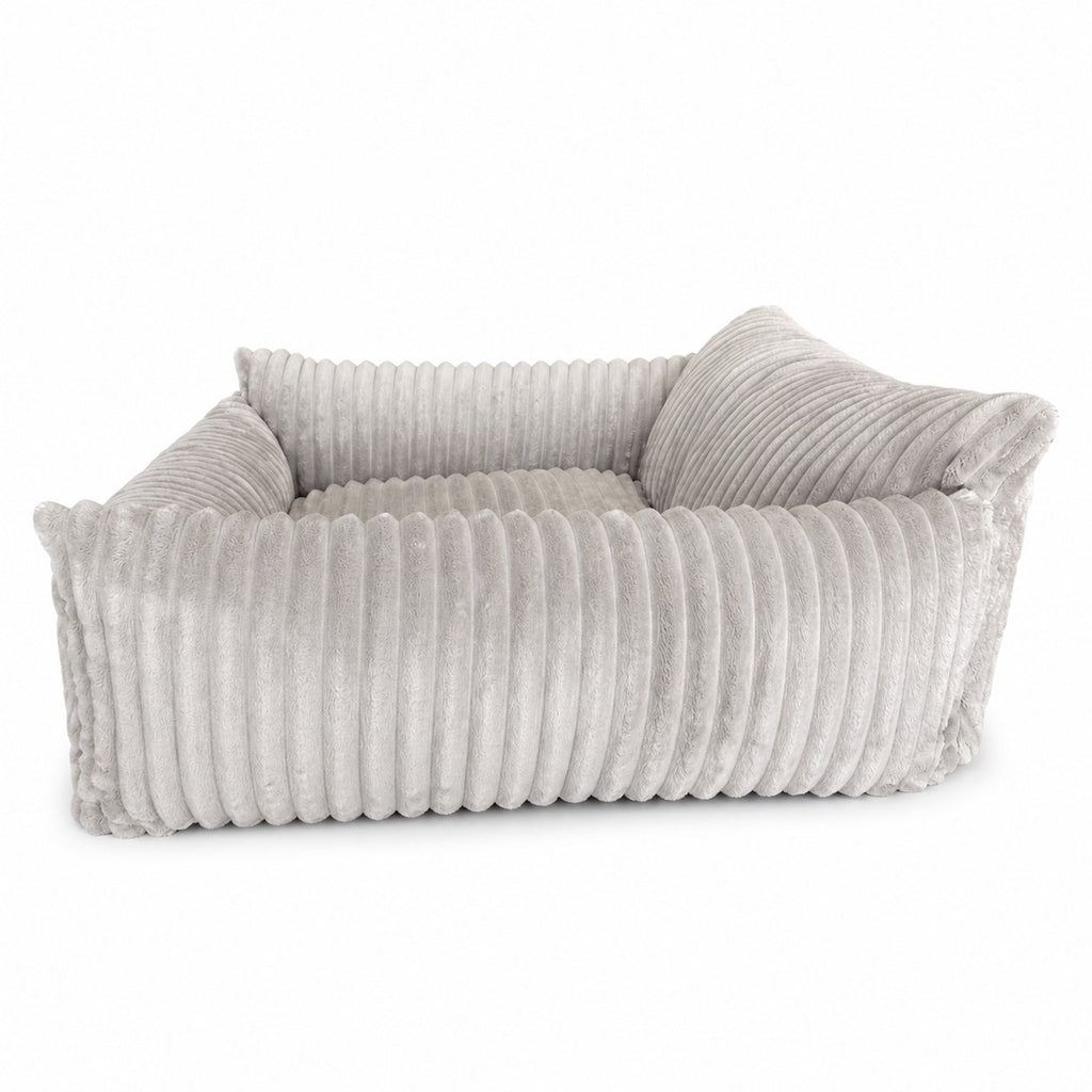 Lodie Corduroy Dog Sofa with Removable Cover – Grey, M