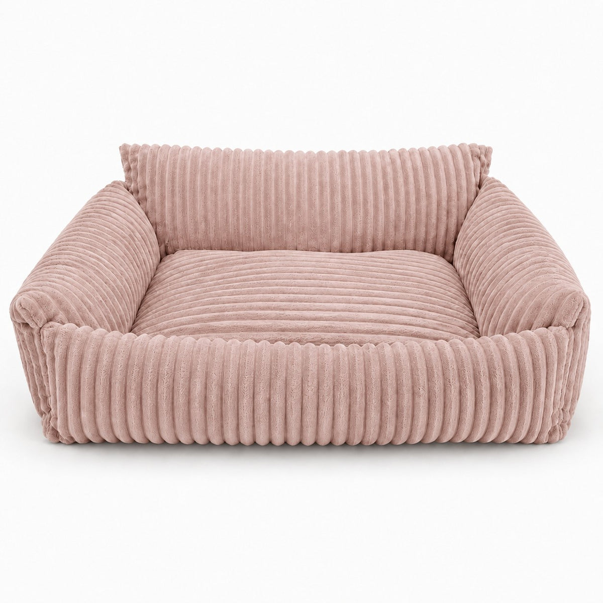 Lodie Corduroy Dog Sofa with Removable Cover – Pink, S
