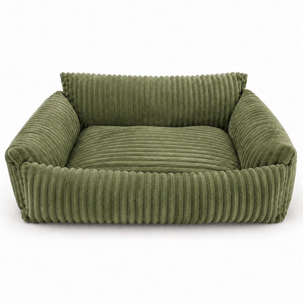 Lodie Corduroy Memory Foam Dog Sofa – Green, L