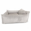Lodie Corduroy Memory Foam Dog Sofa – Grey, M