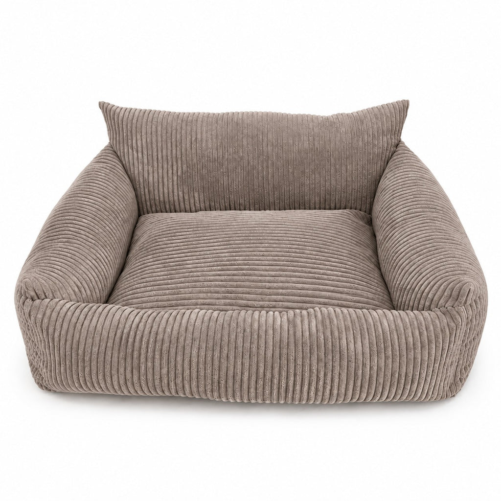Lodie Corduroy Memory Foam Dog Sofa – Hazelnut Taupe, S